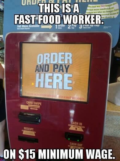 Fast Food Worker at 15