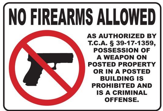 No Gun Allowed TN